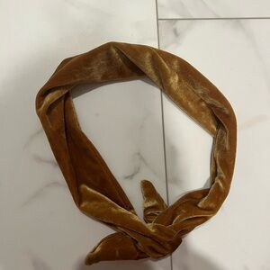 Gold velvet wire headband